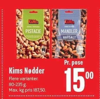 Min Købmand Kims nødder tilbud
