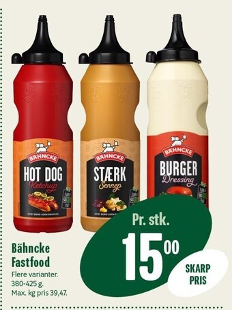 Min Købmand Bähncke fastfood tilbud