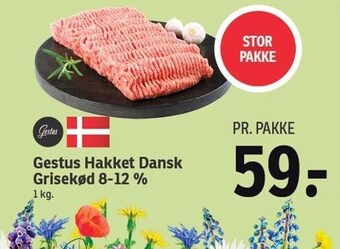 SPAR Gestus hakket dansk grisekød 8-12% tilbud