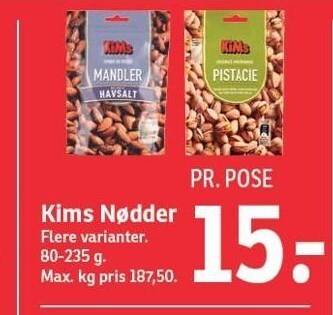 SPAR Kims nødder tilbud