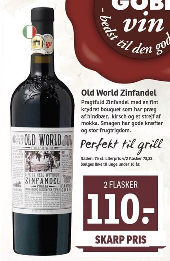 Old world zinfandel