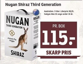 SPAR Nugan shiraz third generation tilbud
