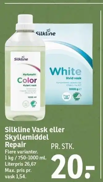 SPAR Silkline vask eller skyllemiddel repair tilbud