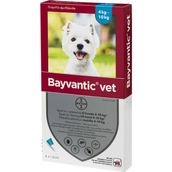 Bayvantic vet, loppe- og flåtmiddel til hund