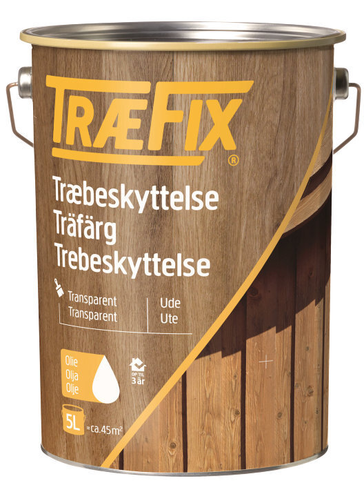 jem & fix Træbeskyttelse transparent sort 5 l - træfix tilbud