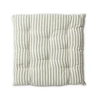 Futon pude hvis/grøn 40x40 cm