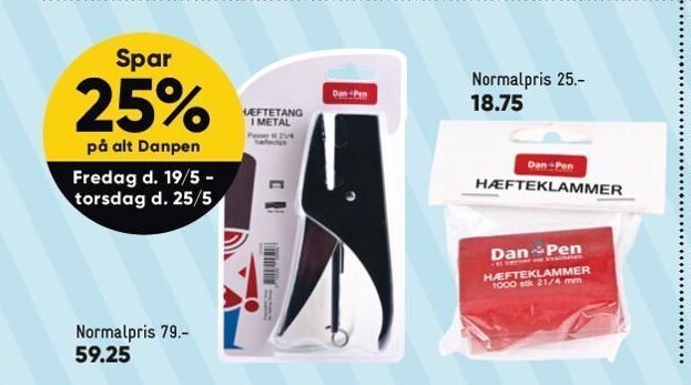 Bilka Spar 25% på alt danpen tilbud