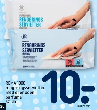 REMA 1000 Rema 1000 rengøringsservietter med eller uden parfume tilbud