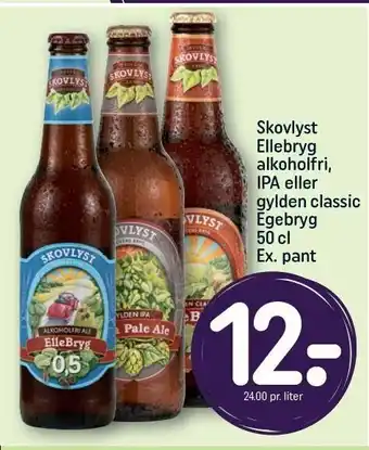 REMA 1000 Skovlyst ellebryg alkoholfri, ipa eller gylden classic egebryg tilbud