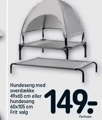 Hundeseng med overdække eller hundeseng
