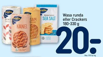 REMA 1000 Wasa runda eller crackers tilbud