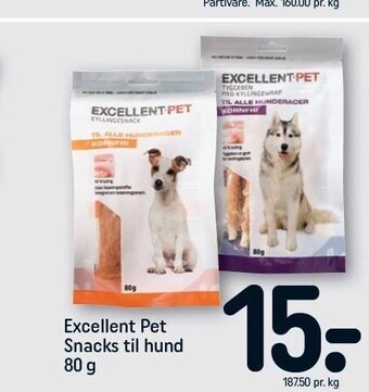 REMA 1000 Excellent pet snacks til hund tilbud