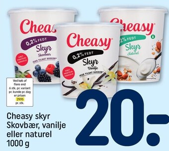REMA 1000 Cheasy skyr skovbær, vanilje eller naturel tilbud