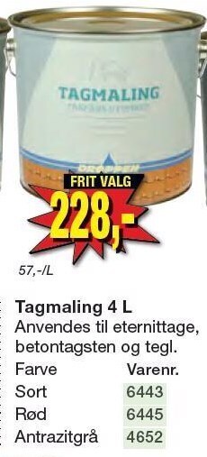 Harald Nyborg Tagmaling 4 l tilbud