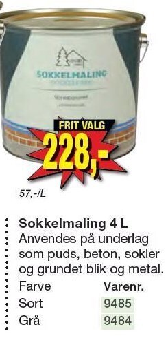 Harald Nyborg Sokkelmaling 4 l tilbud