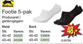 Harald Nyborg Bulloch footie 5-pak tilbud