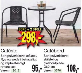 Harald Nyborg Caféstol eller cafébord tilbud