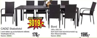 Harald Nyborg Cadiz stabelstol, bord eller bord + 8 stole tilbud