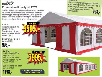 Kosama professionelt partytelt pvc