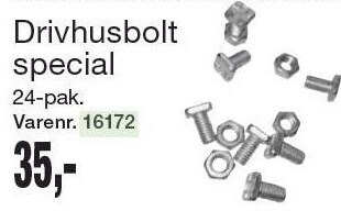 Harald Nyborg Drivhusbolt special tilbud