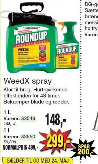 Harald Nyborg Roundup weedx spray tilbud