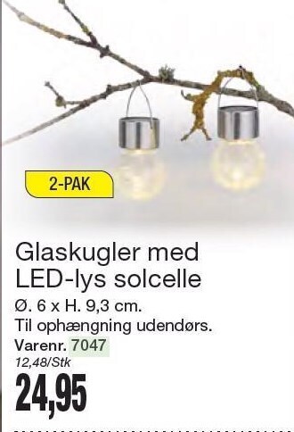 Harald Nyborg Glaskugler med led-lys solcelle tilbud
