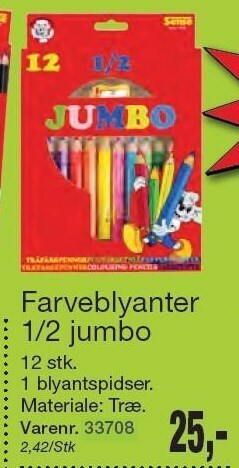 Harald Nyborg Farveblyanter 1/2 jumbo tilbud