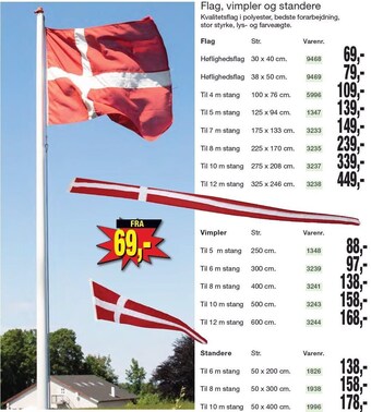 Harald Nyborg Flag, vimpler og standere tilbud