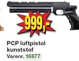Harald Nyborg Pcp luftpistol kunststof tilbud