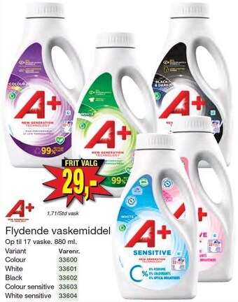 Harald Nyborg A+ flydende vaskemiddel tilbud