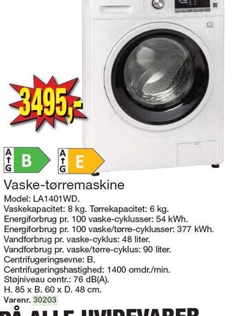 Harald Nyborg Vaske-tørremaskine tilbud
