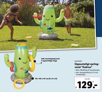 Lidl Playtive oppustelig springvand kaktus tilbud