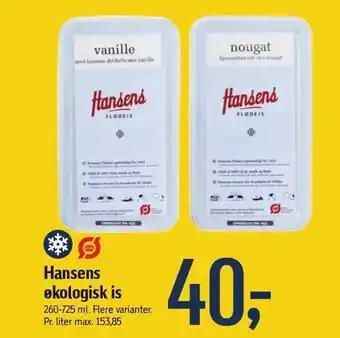 Føtex Hansens øko is tilbud