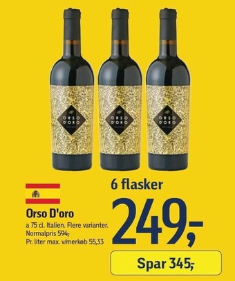 Føtex Orso d'oro tilbud