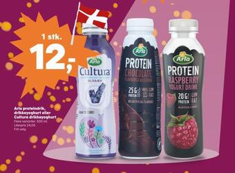 Kvickly Arla proteindrik, drikkeyoghurt eller cultura drikkeyoghurt tilbud