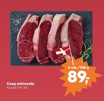Kvickly Coop entrecote tilbud