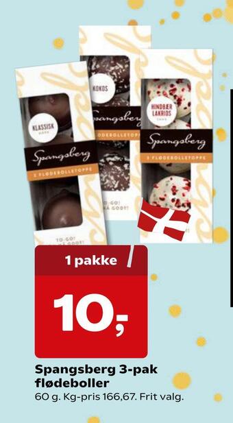 Kvickly Spangsberg 3-pak flødeboller tilbud