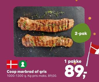 Kvickly Coop mørbrad af gris tilbud