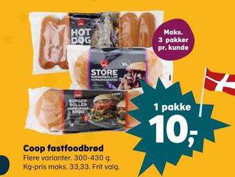 Kvickly Coop fastfoodbrød tilbud