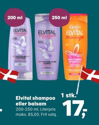 Kvickly Elvital shampoo eller balsam tilbud