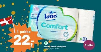 Kvickly Lotus comfort toiletpapir tilbud