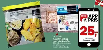 SuperBrugsen Royal greenland rejer eller fiskefilet tilbud