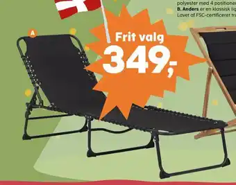 Kvickly Carl solseng eller anders liggestol tilbud
