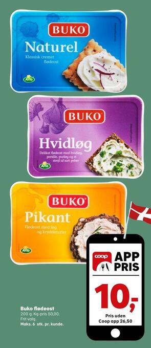 SuperBrugsen Buko flødeost tilbud