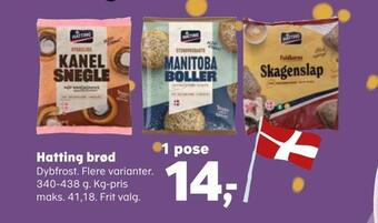 Kvickly Hatting brød tilbud