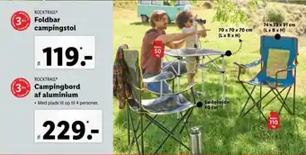 Lidl Campingbord af aluminium tilbud