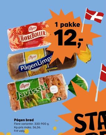SuperBrugsen Pågen brød tilbud