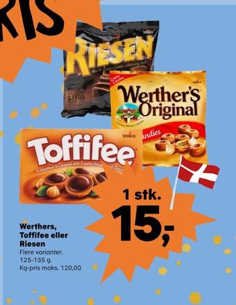SuperBrugsen Werthers, toffifee eller riesen tilbud