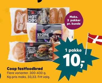 SuperBrugsen Coop fastfoodbrød tilbud