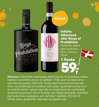 Kvickly Infinito albarossa eller kings of prohibition tilbud